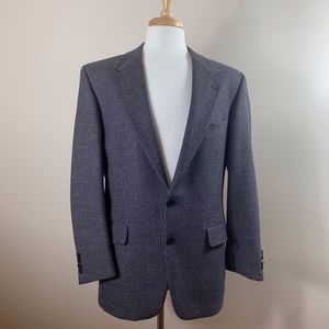 Joseph Abboud Blue Patterned 100% Wool Blazer